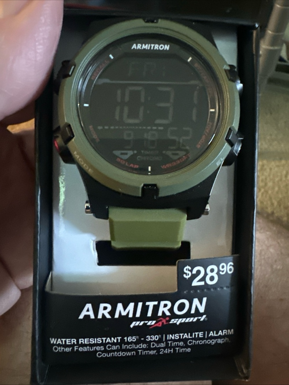 Armitron Olive Green and Black Digital Sport Watch